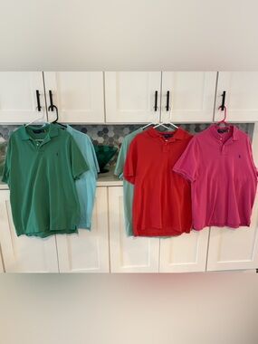 Ralph Lauren Polo Pack - Pink, Red, Green, Light Blue, Seafoam